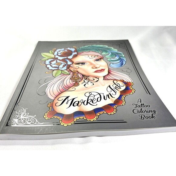 Marked in Ink A Tattoo Coloring Book by Megan Massacre Trade Paperback - Picture 4 of 13